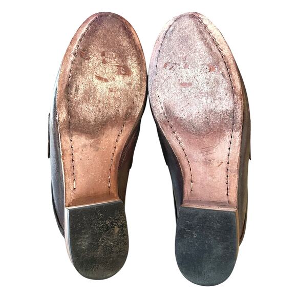 Freebird by Steven Muse Studded Leather Mules - Brown-Black - 9 - Picture 8 of 9